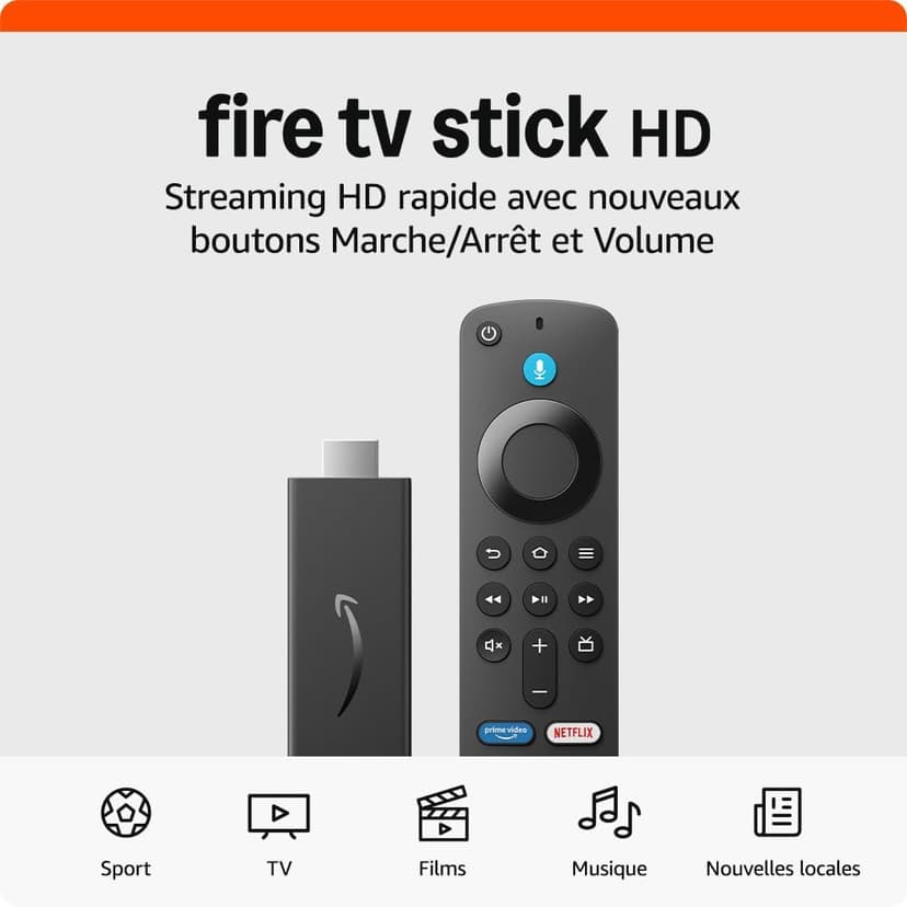 Fire TV Stick HD avec Alexa : le meilleur rapport qualité-prix à 44€