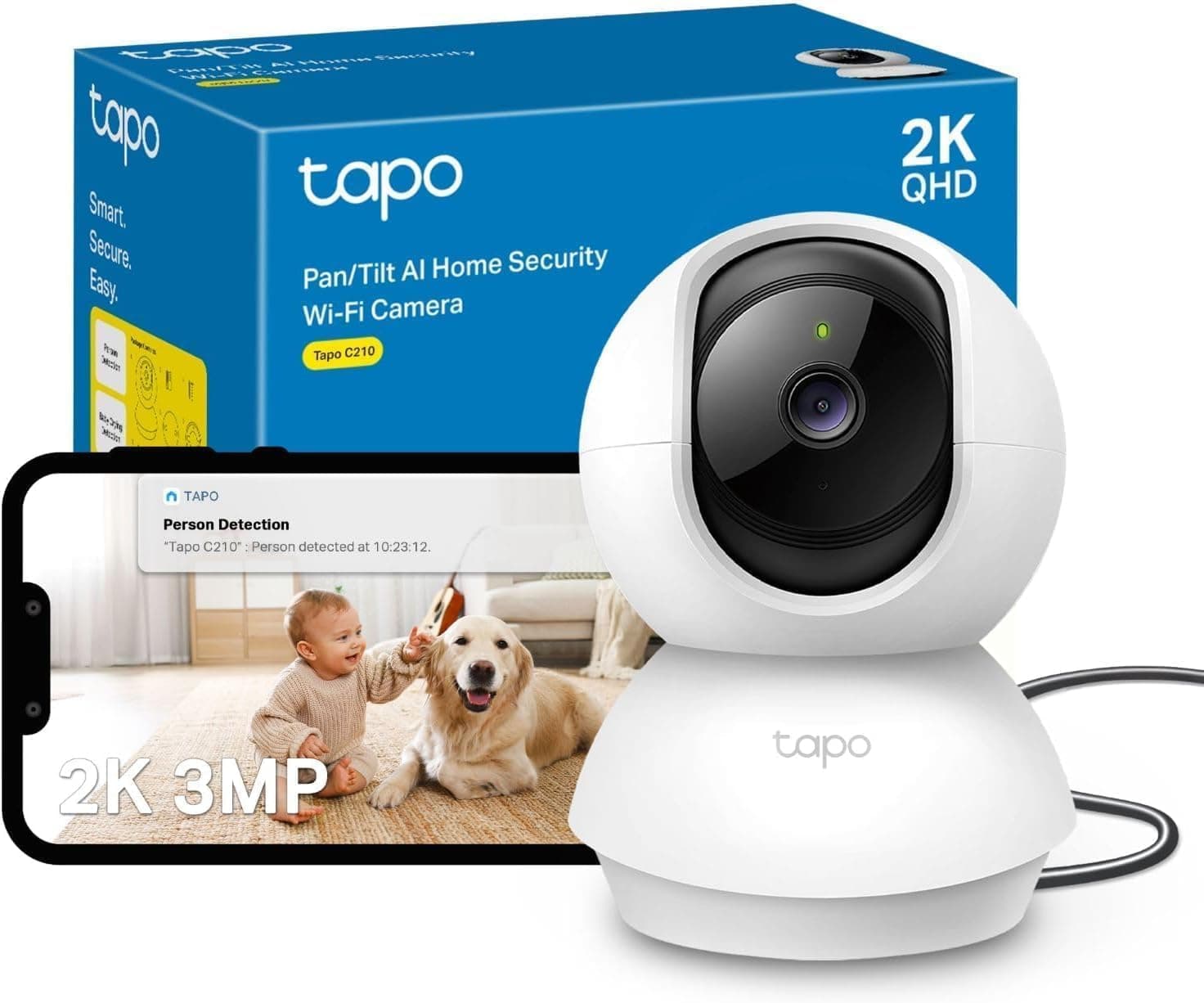Tapo C210 : Caméra WiFi 360° à 21€, le meilleur rapport qualité-prix